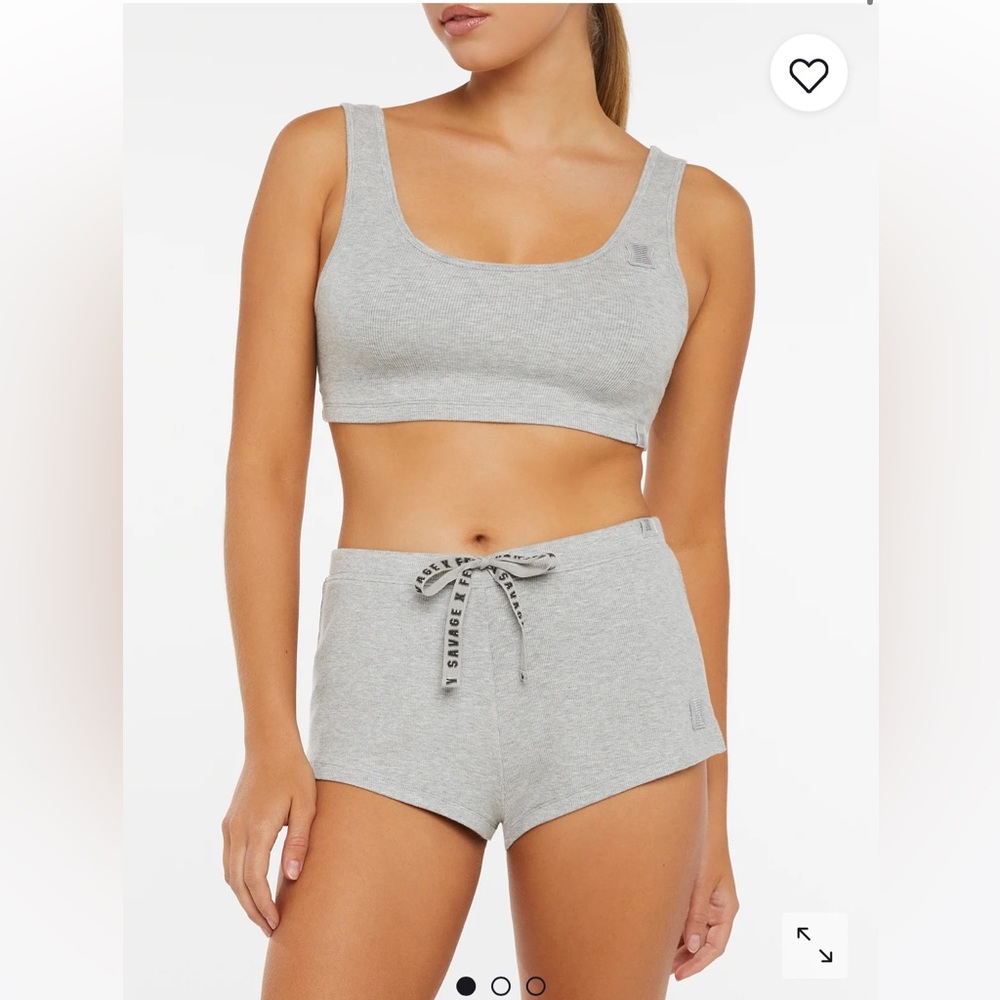 NWT Savage X Fenty Rib Sleep Crop Top & Short